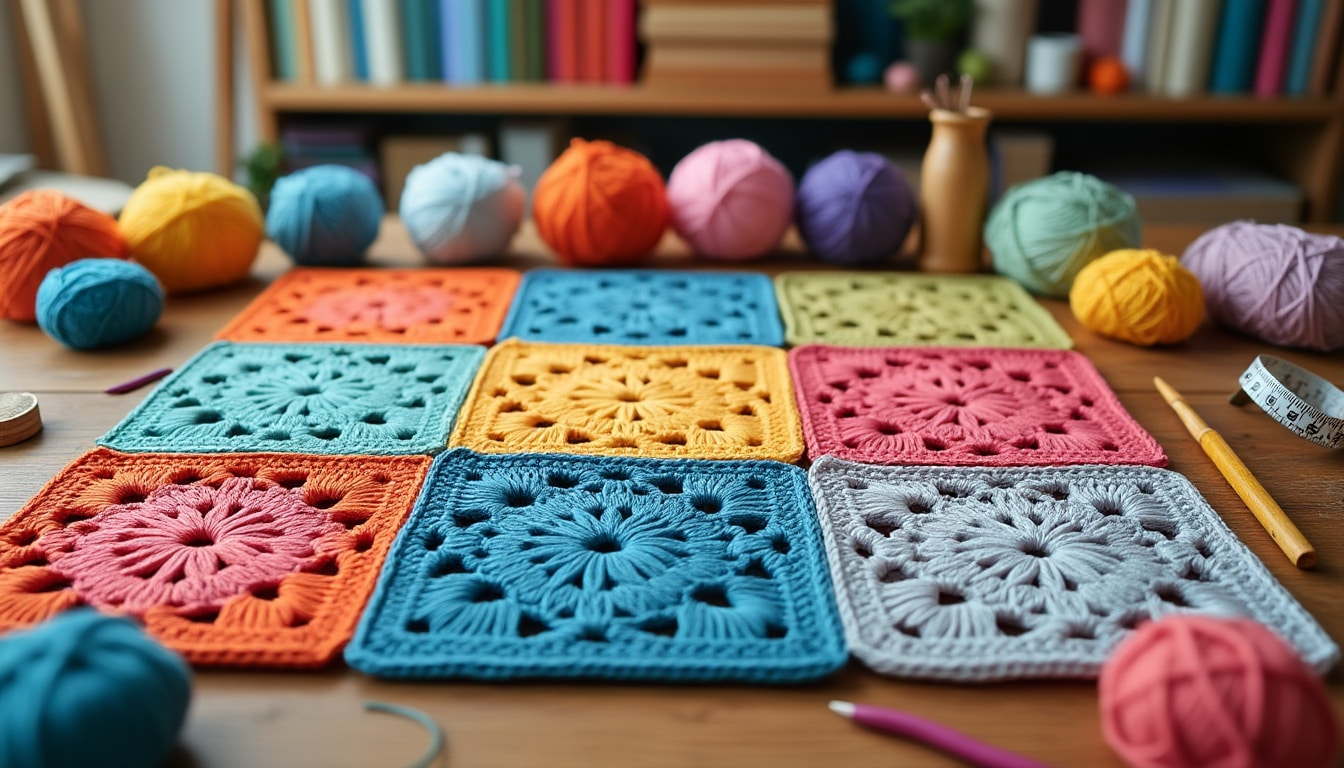 Carres au crochet pour couverture : les implantations annoncées