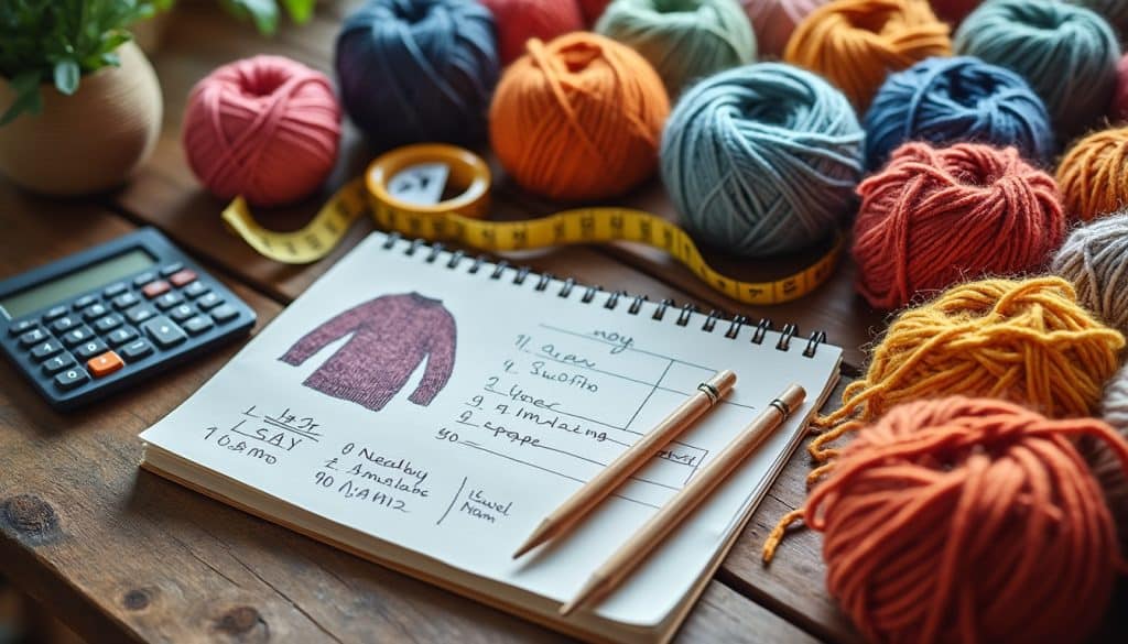 Quantité de laine pour un pull : le calcul