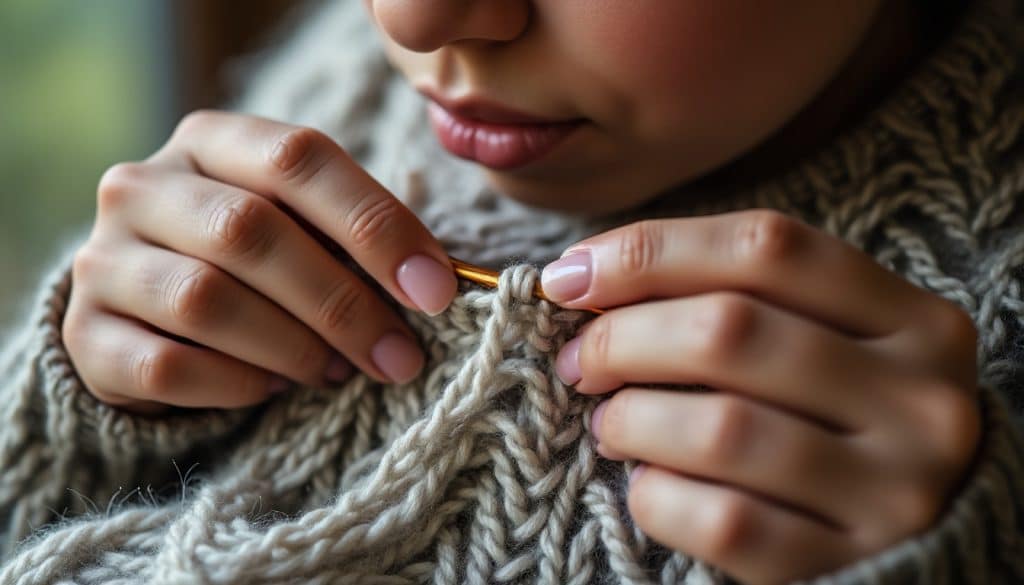 Rattraper une maille filée : les gestes qui sauvent un ouvrage