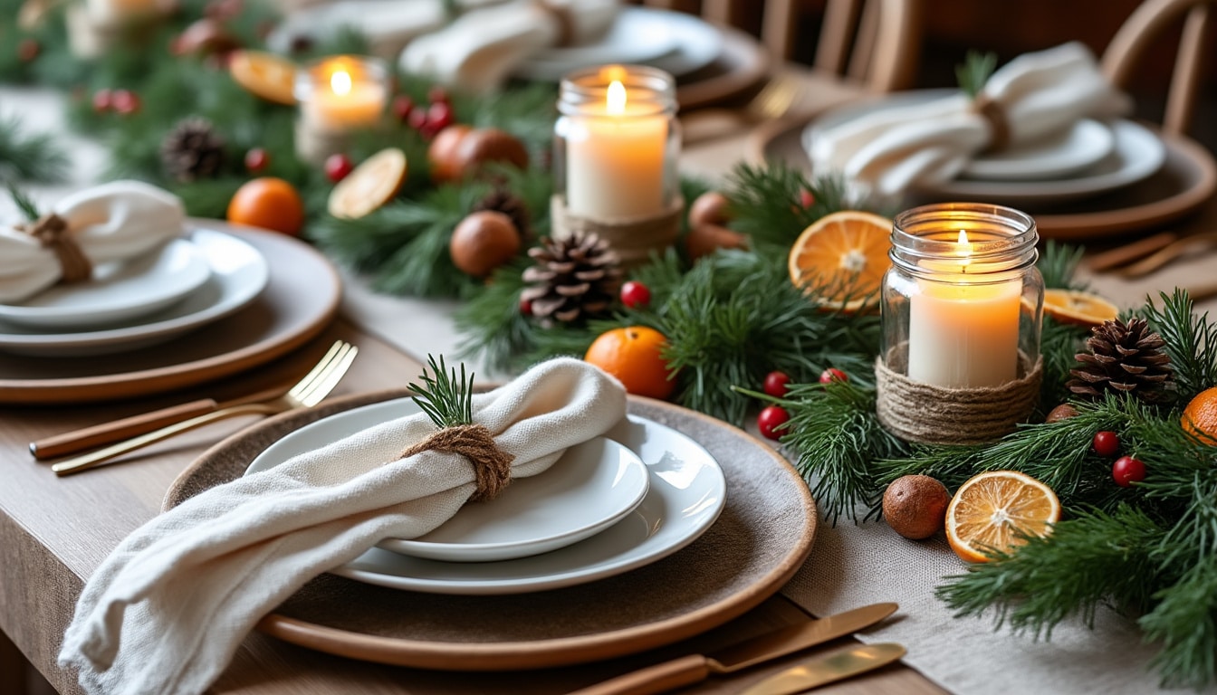 Décorations de table de Noël à faire soi-même